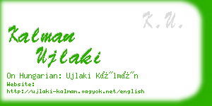 kalman ujlaki business card